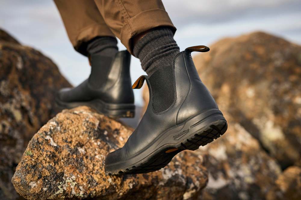 Blundstone サイドゴアブーツ ブラック オールテレイン 2058 Black Premium Leather Chelsea Boots, Men's All-Terrain 2058
