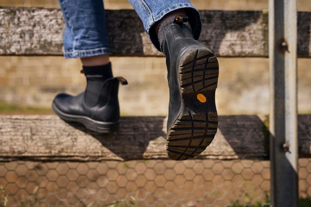 Black Premium Leather Chelsea Boots, Women's All-Terrain 2058