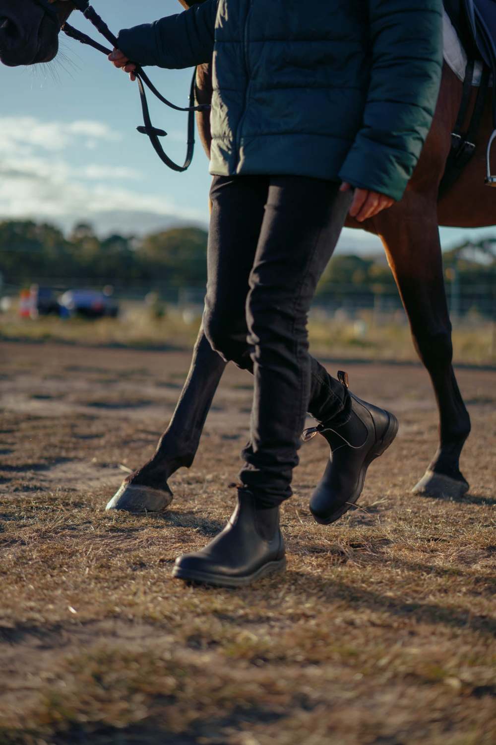 Black Premium Leather Chelsea Boots, Women's All-Terrain 2058