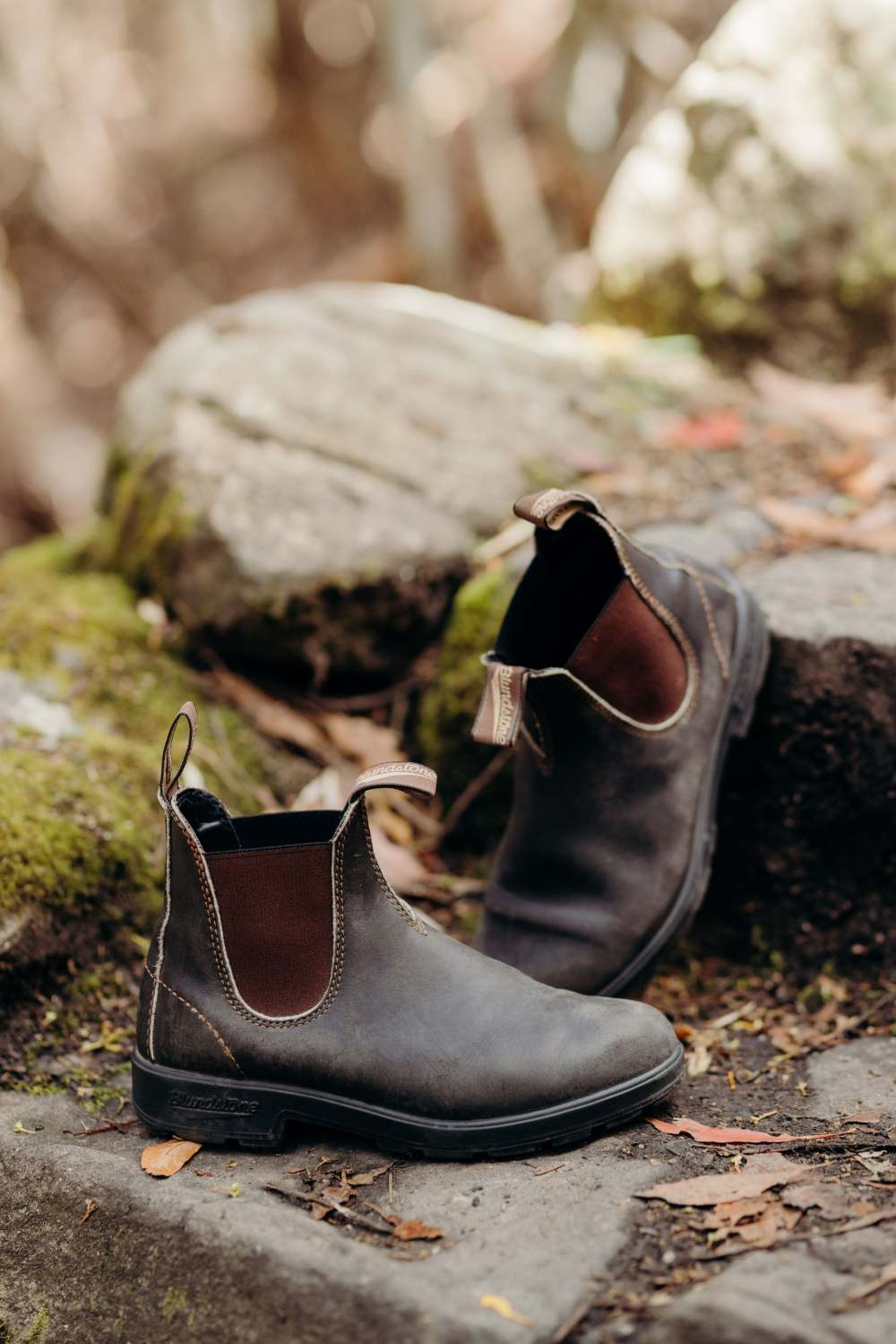 Blundstone 500 ブラウン #5 Stout Brown Premium Leather Chelsea Boots, Women's Originals 500