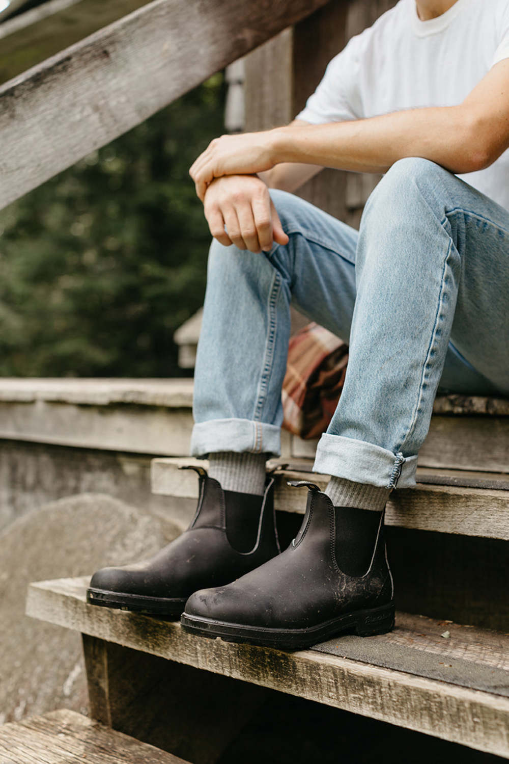 Botas Blundstone 510 negras en uso