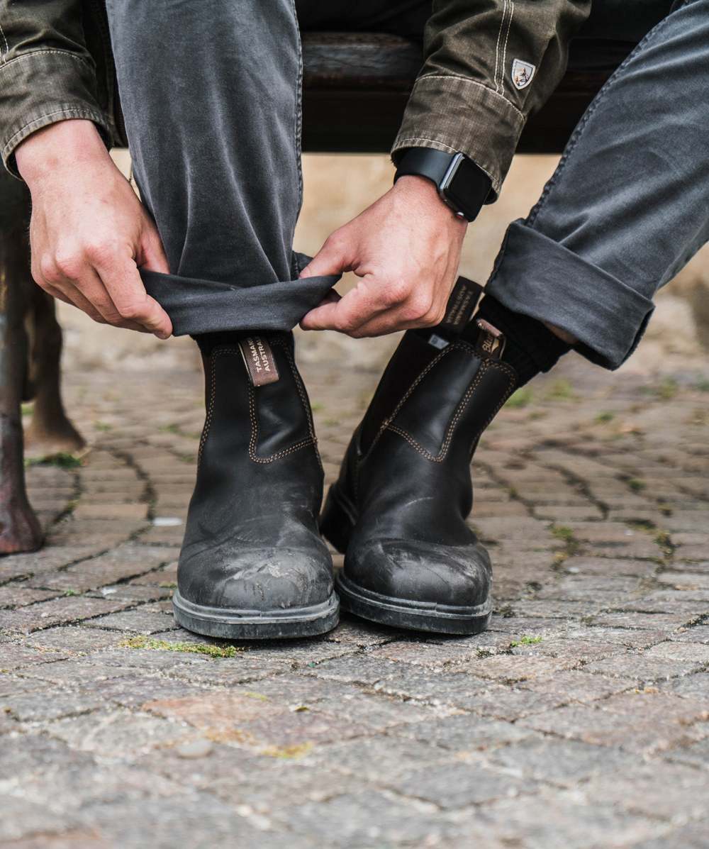 Black Premium Leather Chelsea Boots, Men's Originals 510 - Blundstone