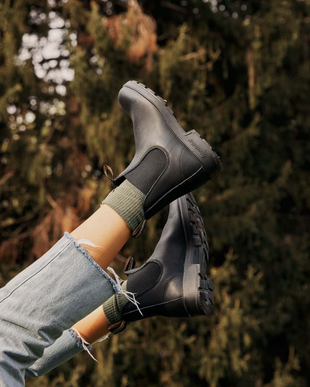 Black Premium Leather Chelsea Boots, Women's Originals 510