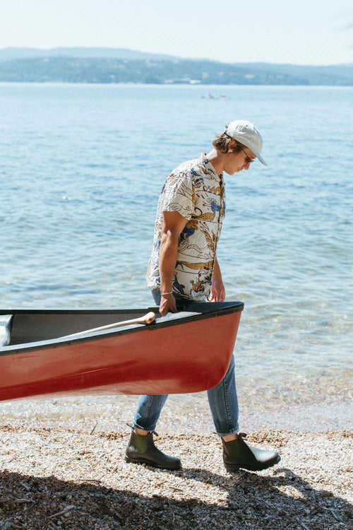 Lifestyle Men 1 image of Blundstone Men's Originals #519 in Stout Brown / Olive