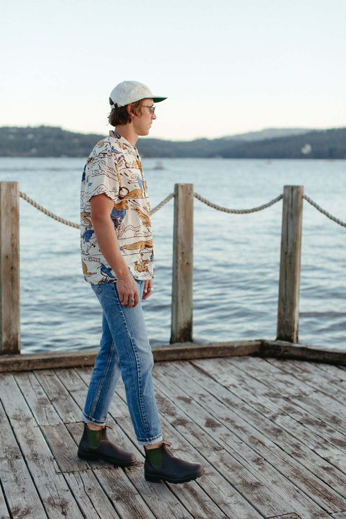 Lifestyle Men 4 image of Blundstone Men's Originals #519 in Stout Brown / Olive