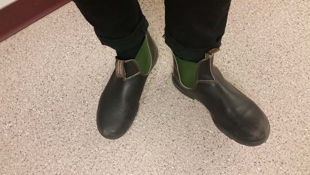 Stout Brown / Olive Premium Leather Chelsea Boots, Men's Originals