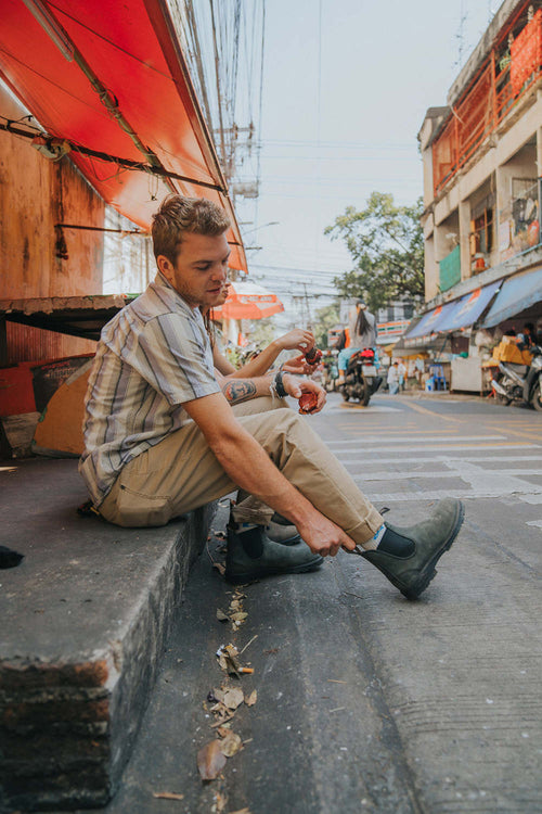 Lifestyle Men 10 image of Blundstone Men's Classics #587 in Rustic Black