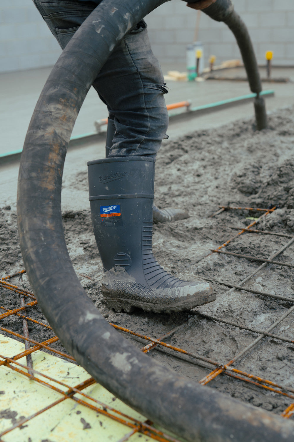 Grey PVC/Nitrile Gumboots Boots, Work Series 028 - Blundstone