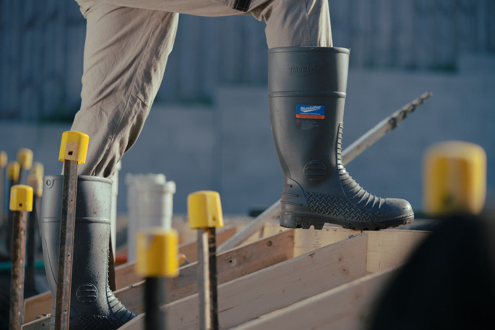 Grey PVC/Nitrile Gumboots Boots, Work Series 028 - Blundstone
