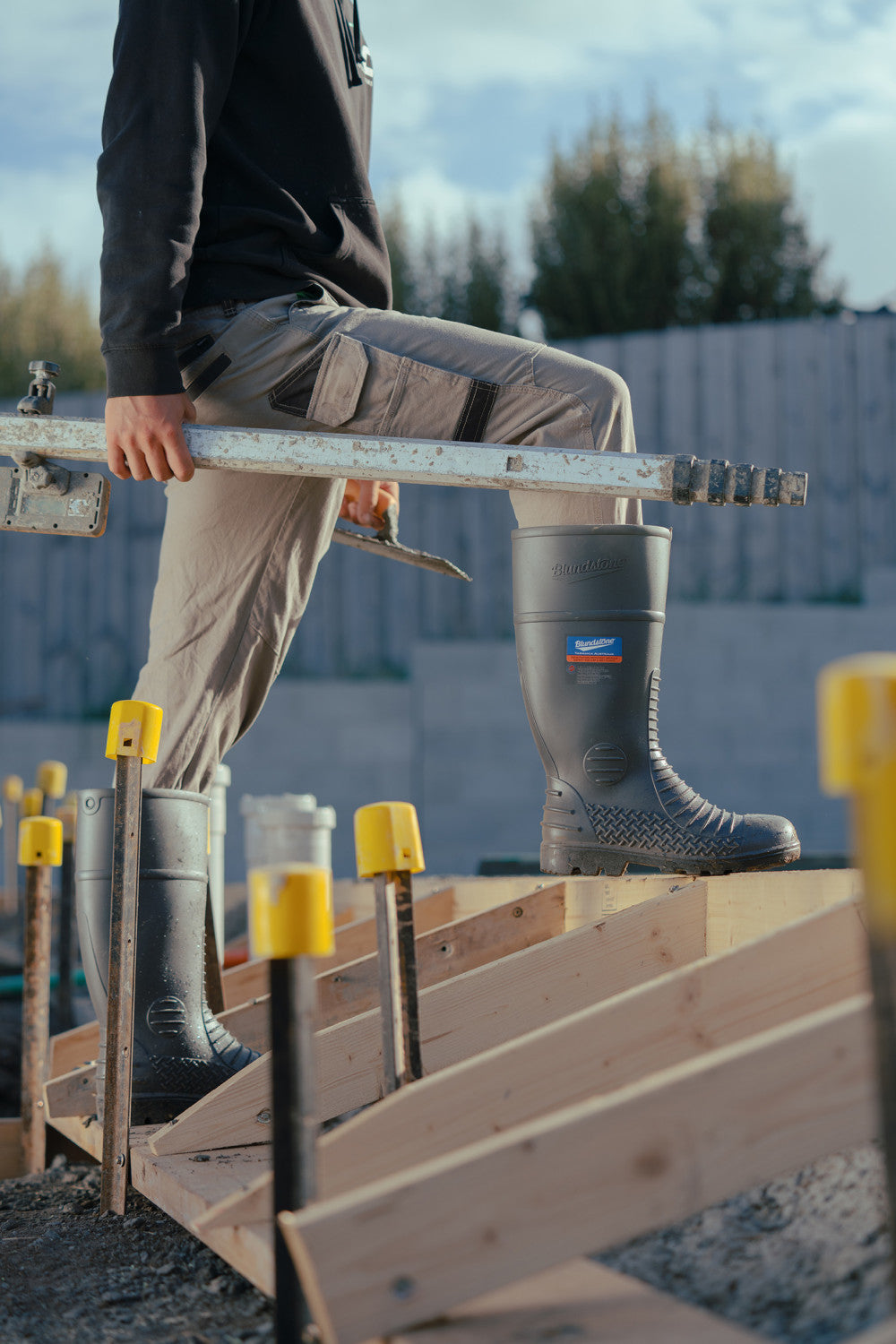 靴 Blundstone Grey PVC/Nitrile Gumboots Boots, Work Series 028 - Blundstone
