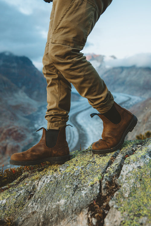Antique Brown Premium Waterproof Leather Chelsea Boots, Men's