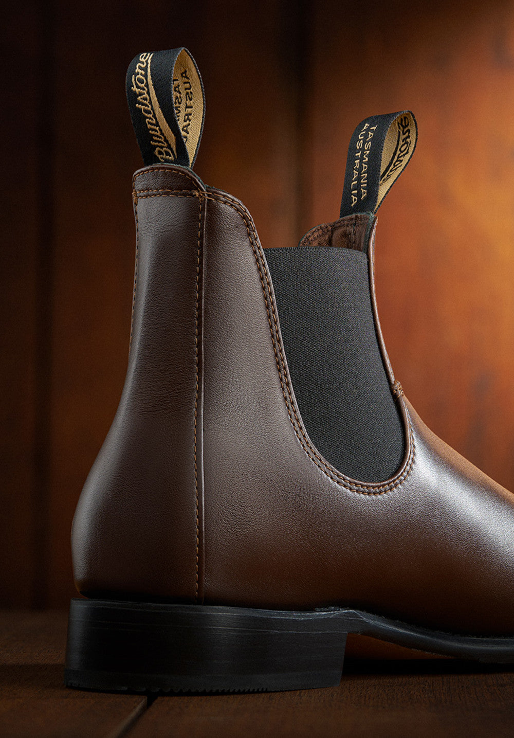 Brown Leather Chelsea Boots, Men's Heritage 155 - Blundstone