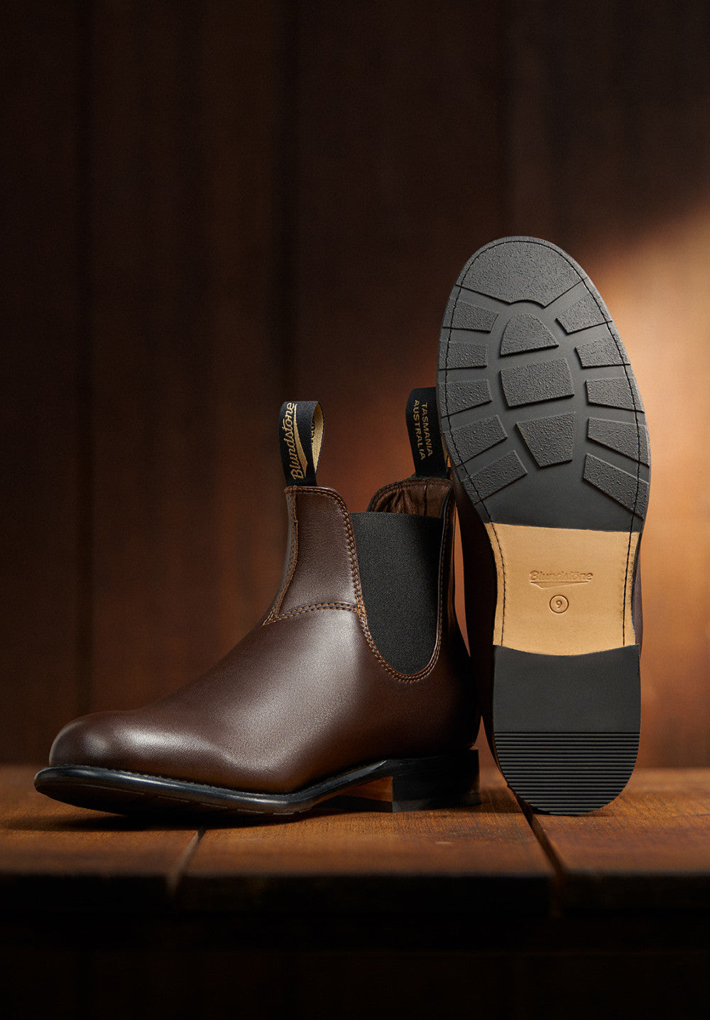 83　blundstone28,5㎝ Brown Leather Chelsea Boots, Men's Heritage 155 - Blundstone