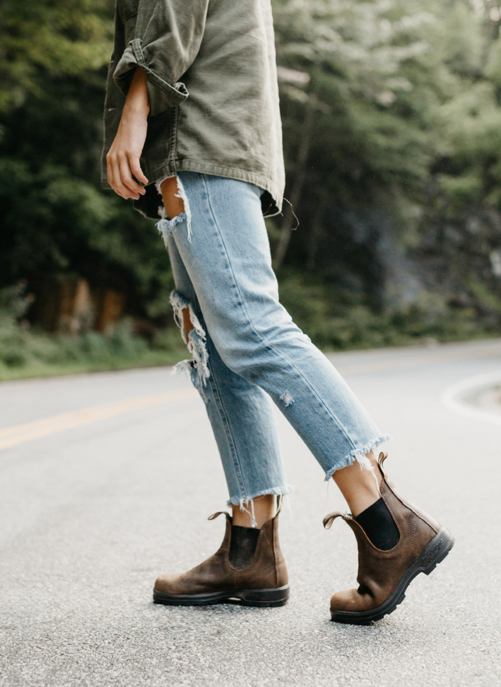 Antique Brown Premium Leather Chelsea Boots, Women's Classics 1609