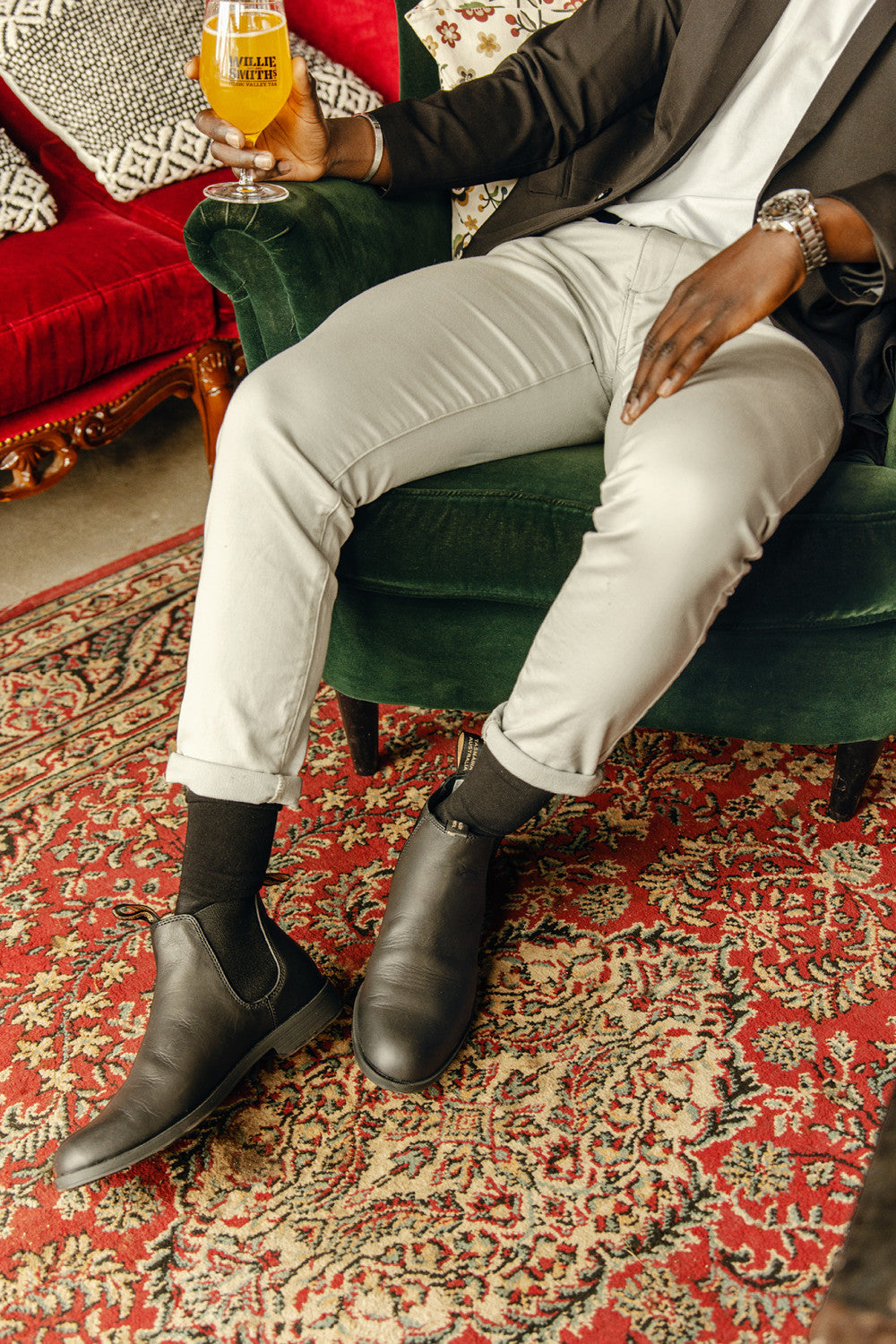 Blundstone 1901 Blundstone Dress Shoes Black Leather Ankle Boots, Men's Dress  1901 Blundstone