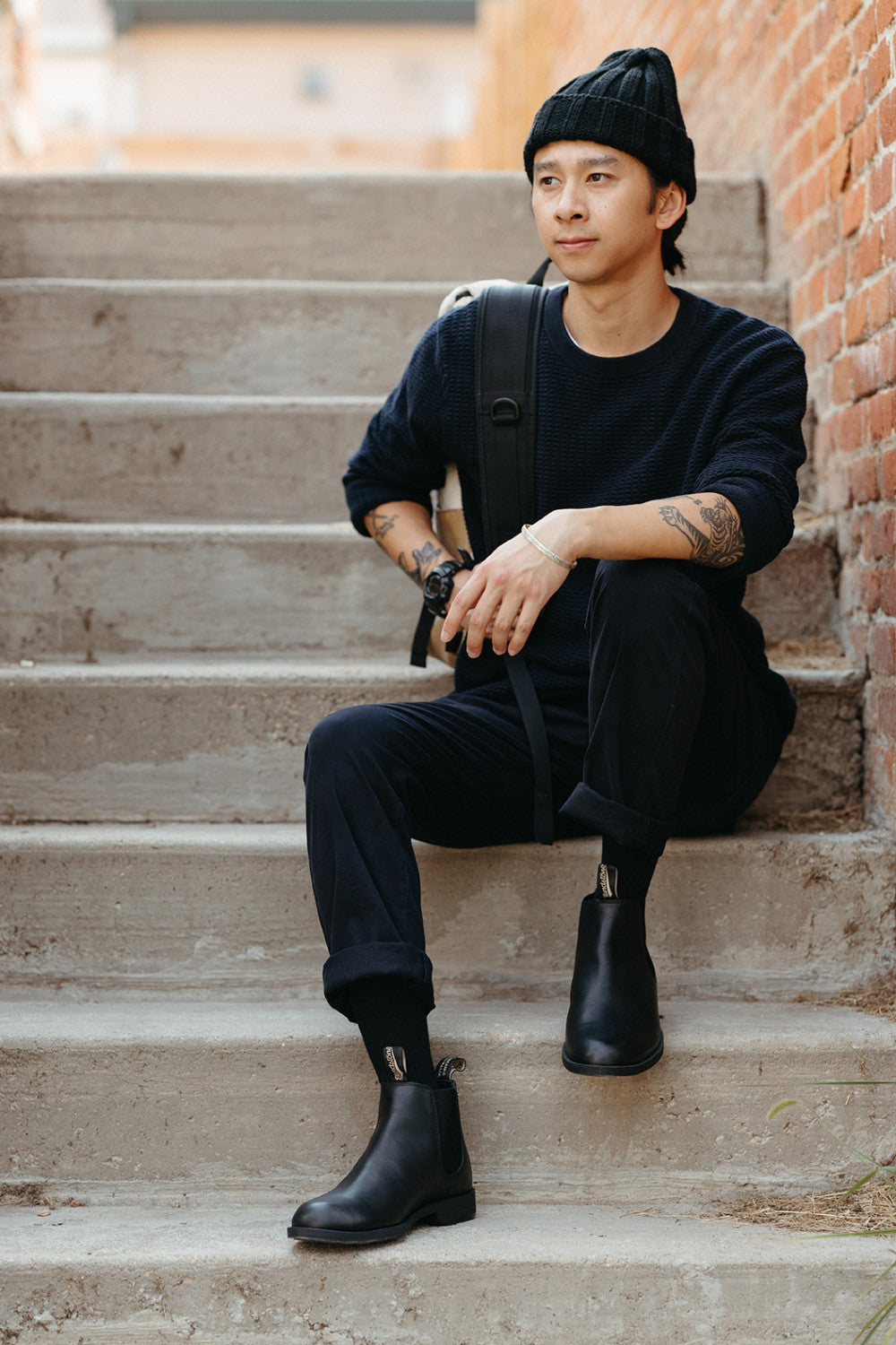 Black Leather Ankle Boots, Men's Dress 1901 - Blundstone