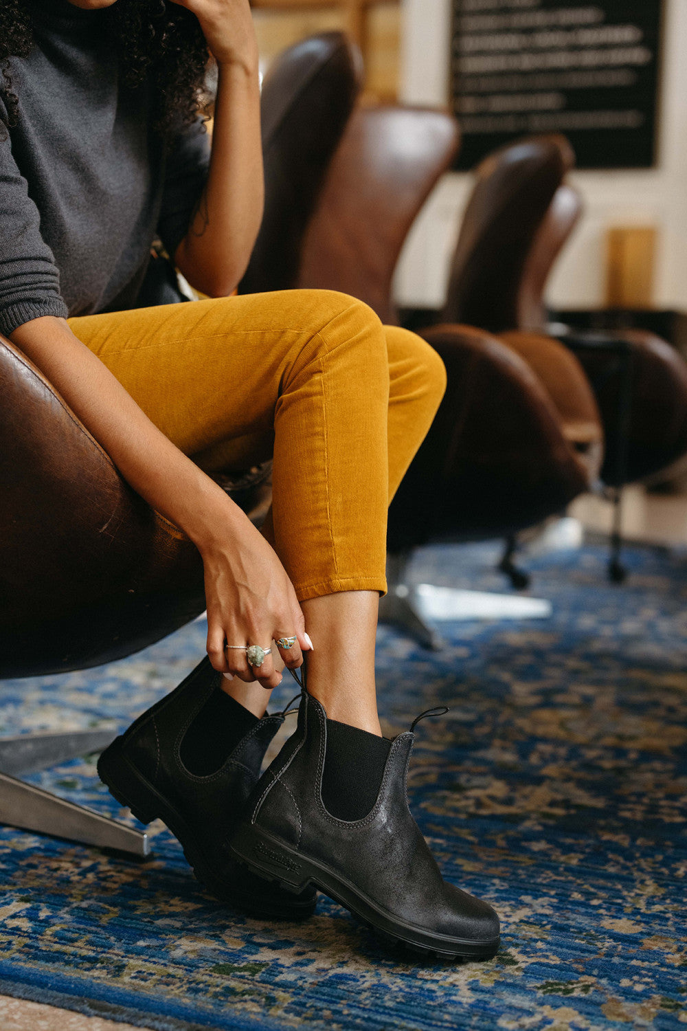 Steel Grey Suede Leather Suede Boots, Women's Originals 1910