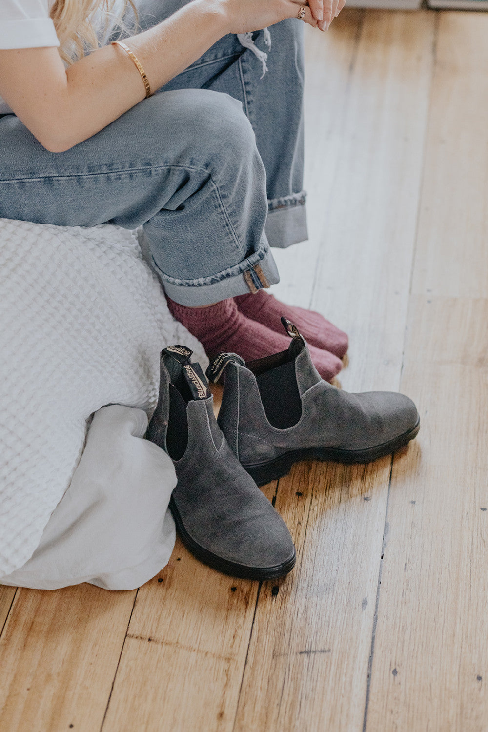 Steel Grey Suede Leather Suede Boots, Women's Originals 1910