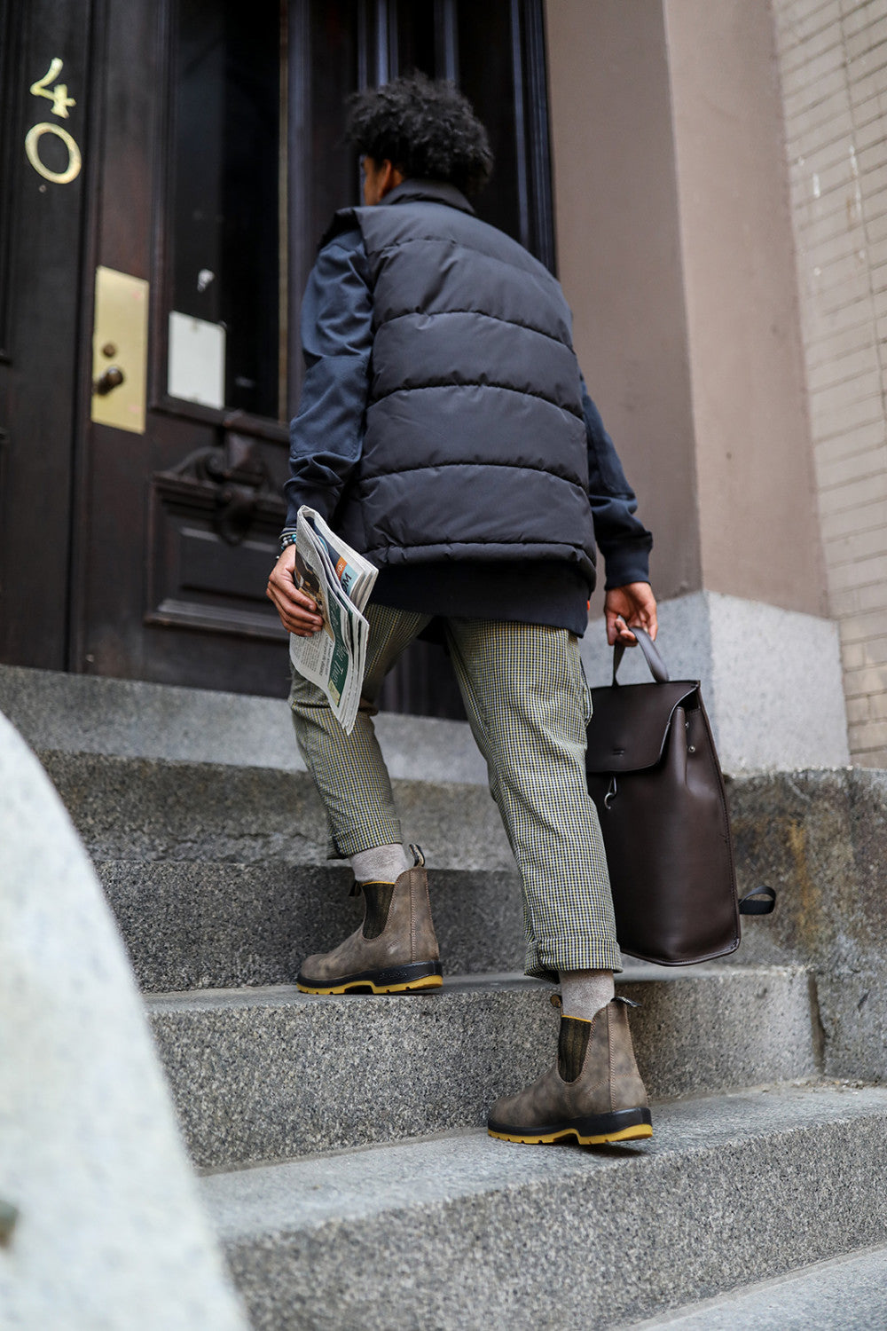 Rustic Brown / Mustard-Black Premium Leather Chelsea Boots, Men's