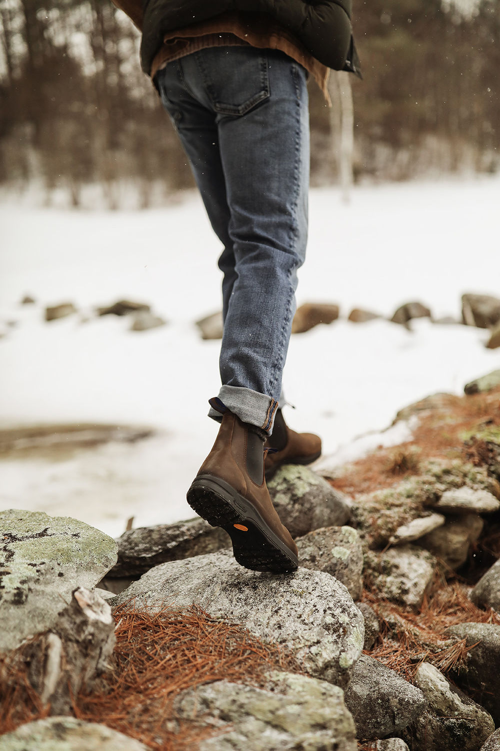 Antique Brown Premium Waterproof Leather Chelsea Boots, Men's All