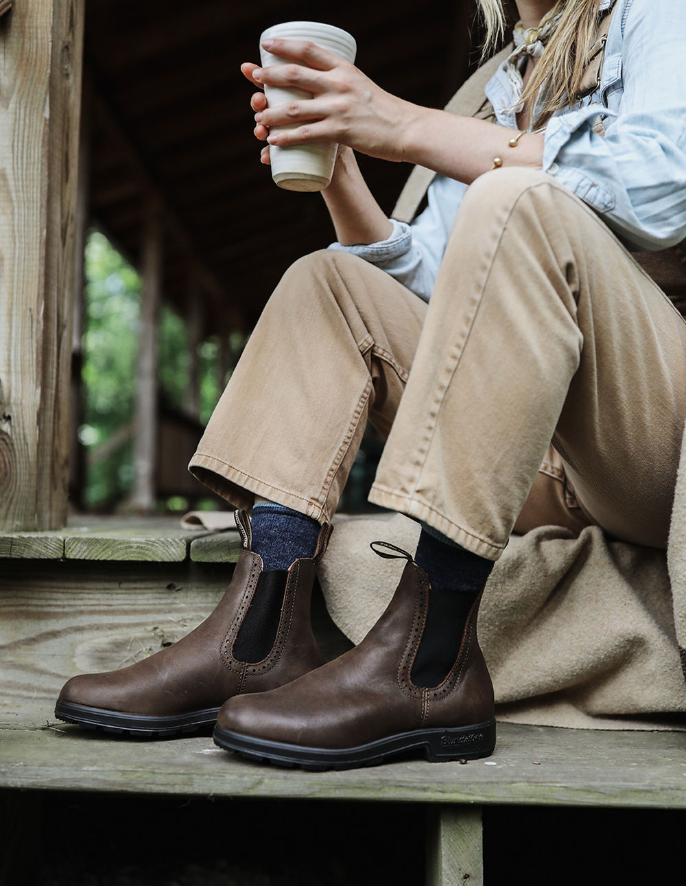 MOTO　side lace boots　プレーントゥ　アンティークブラウン Antique Brown Premium Leather High Top Boots, Women's Originals