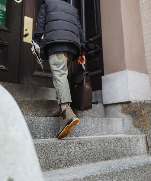 Lifestyle Men 2 image of Blundstone Men's Classics #1944 in Rustic Brown / Mustard-Black