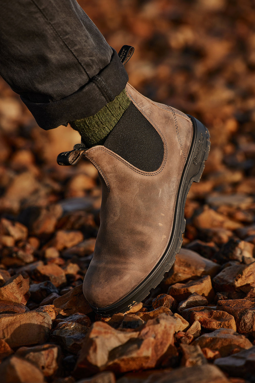 Clay Premium Leather Chelsea Boots, Men's Classics 2446 - Blundstone