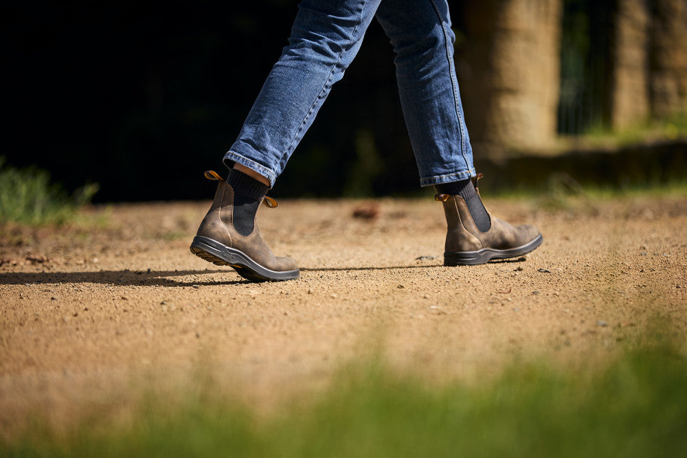 Rustic Brown Premium Leather Chelsea Boots, Women's All-Terrain