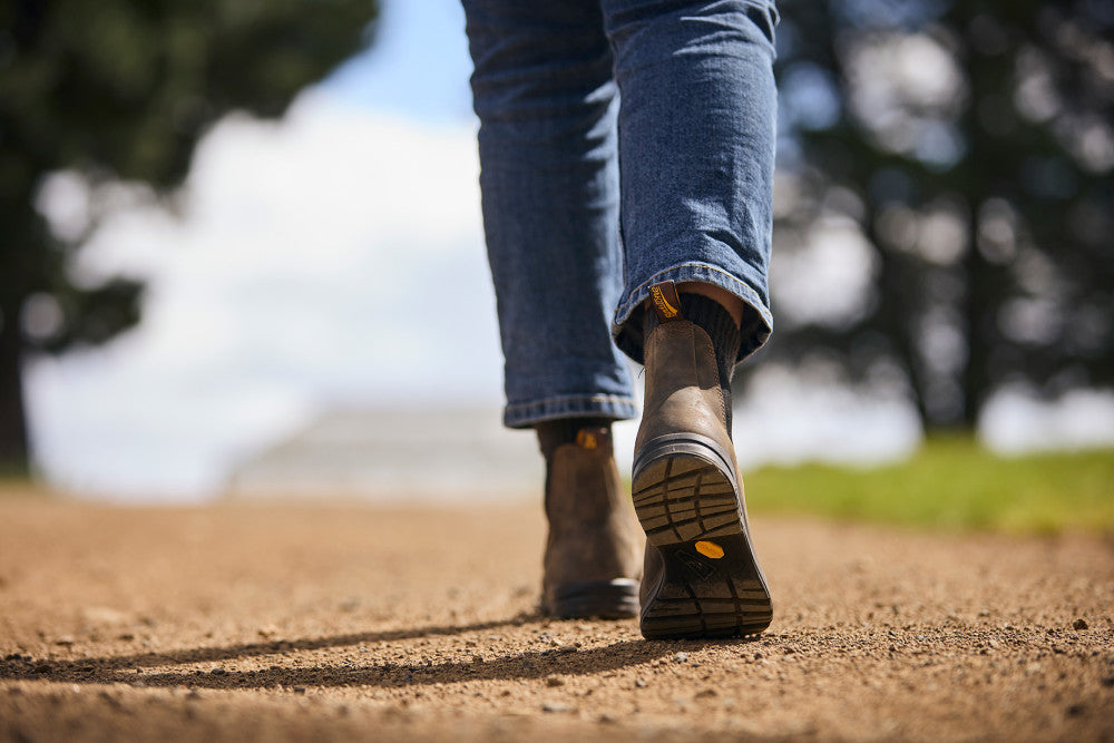 Rustic Brown Premium Leather Chelsea Boots, Women's All-Terrain