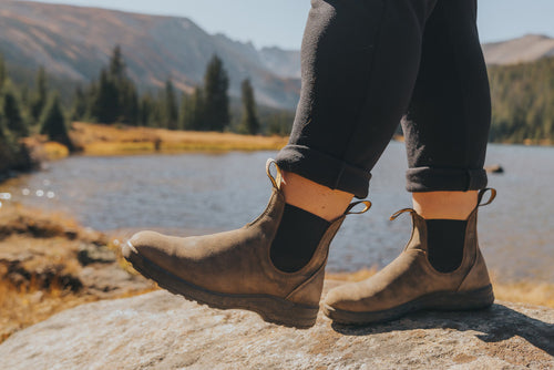 Rustic Brown Premium Leather Chelsea Boots, Women's All-Terrain