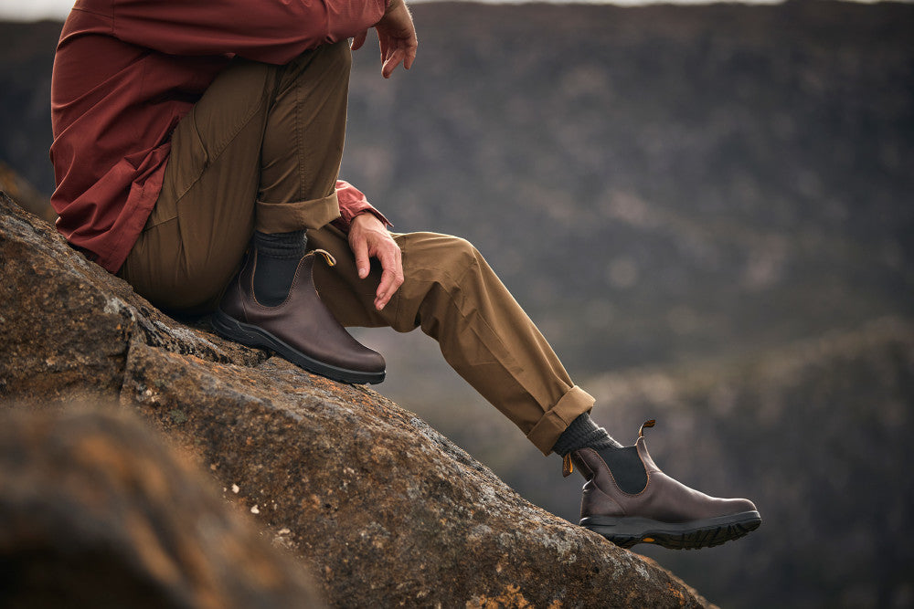 Cocoa Brown Premium Leather Chelsea Boots, Men's All-Terrain 2057
