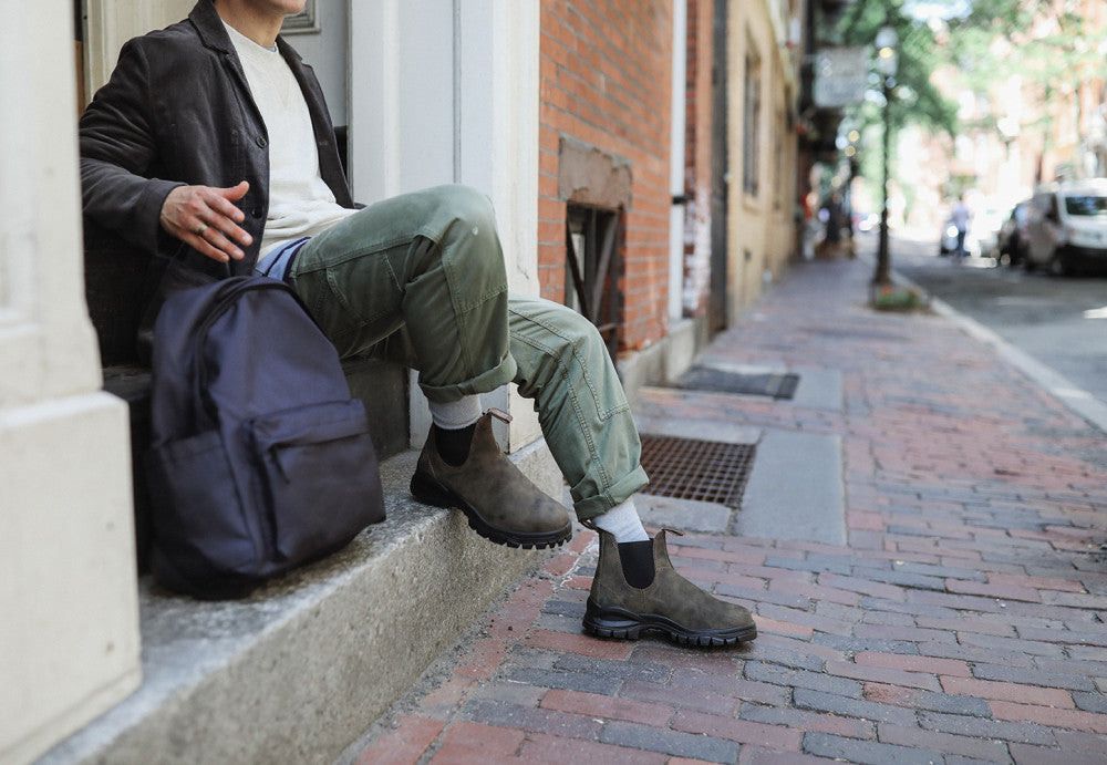 Rustic Brown Premium Leather Chelsea Boots, Men's Lug 2239