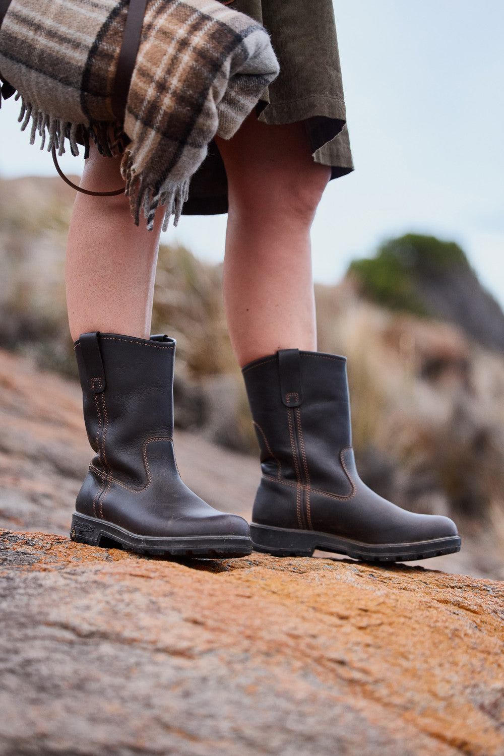 Claret Full Grain Leather Rigger Boots, Women's Originals 2528