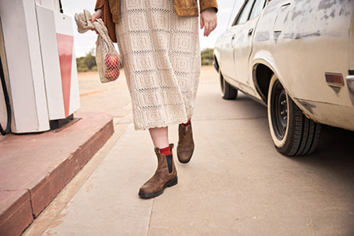 Lifestyle Women 6 image of Blundstone Women's Dress #2581 in Tobacco Suede