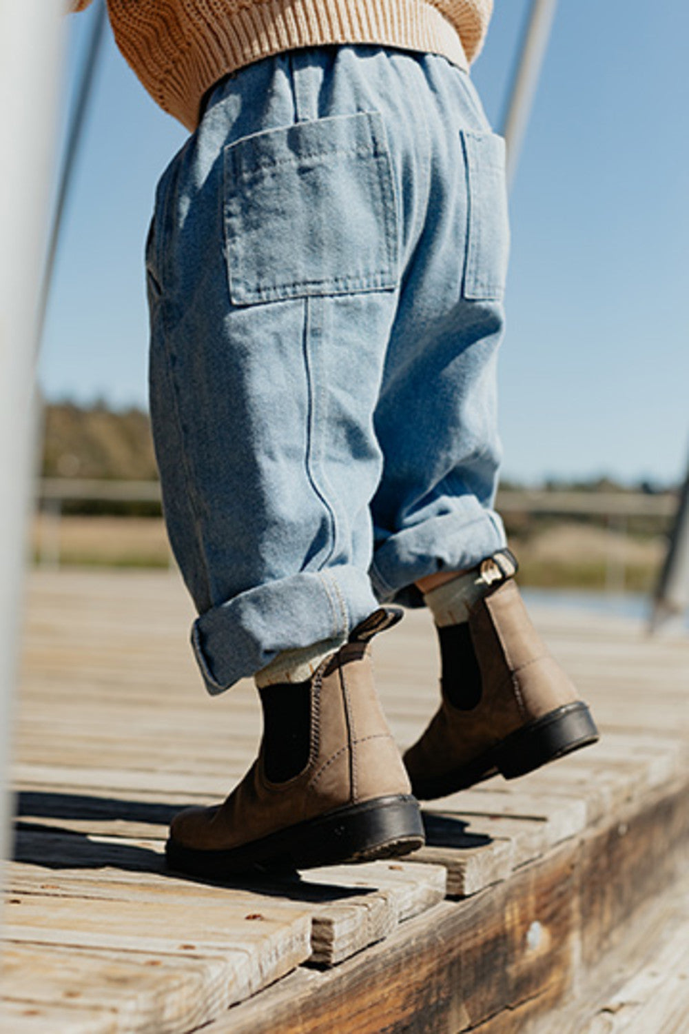 Mushroom Nubuck Leather Chelsea Boots, Kids' Series 2593 - Blundstone