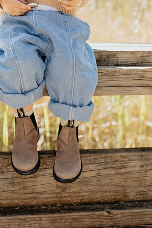 Lifestyle 3 image of Blundstone Kids' Series #2593 in Mushroom