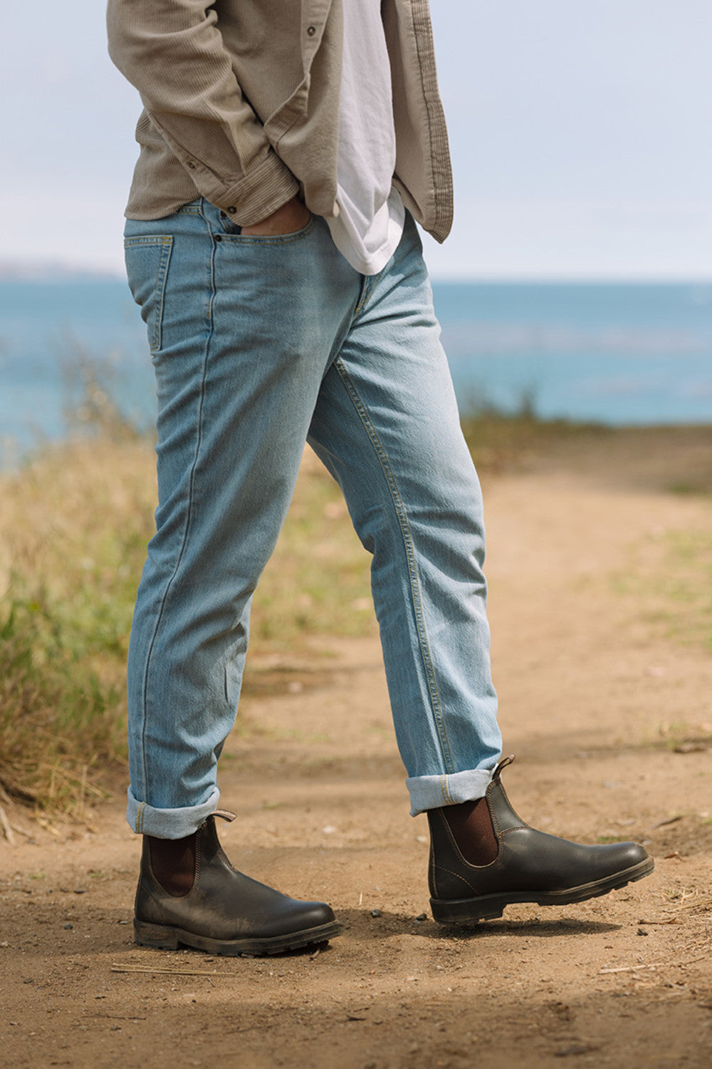 Stout Brown Premium Leather Chelsea Boots, Men's Originals 500