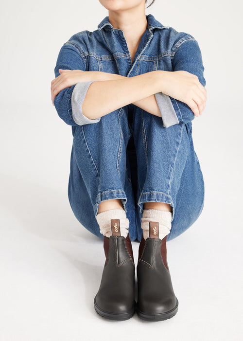 Stout Brown Premium Leather Chelsea Boots, Women's Originals 500