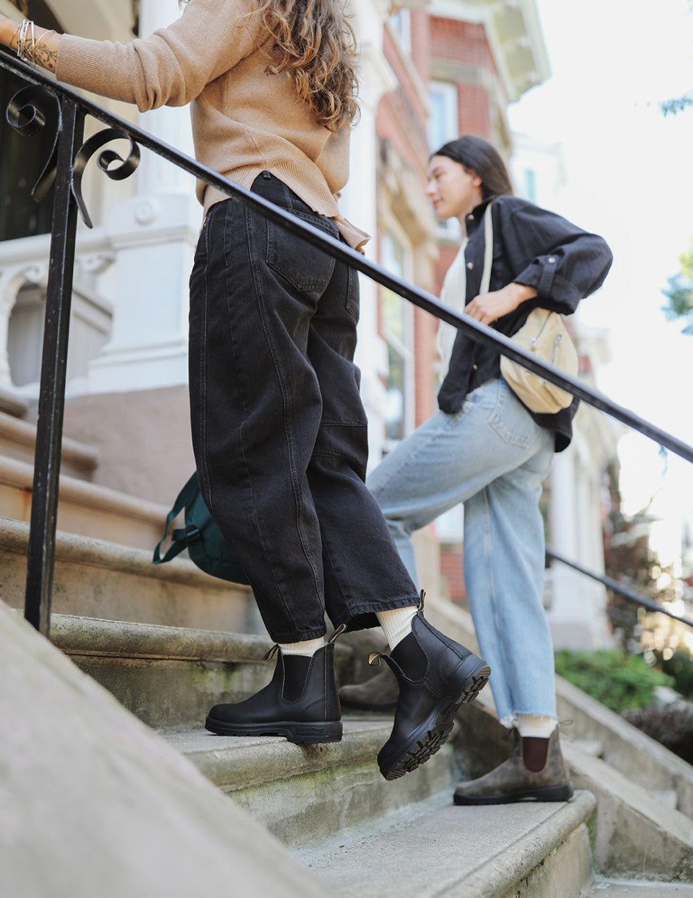 Black Premium Leather Chelsea Boots, Women's Classics 558
