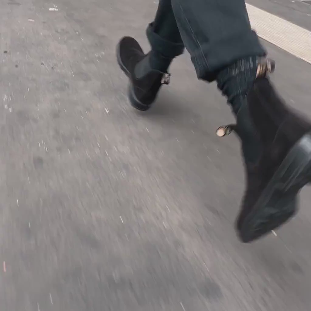 Black Suede Suede Leather Suede Boots, Men's Originals 2405
