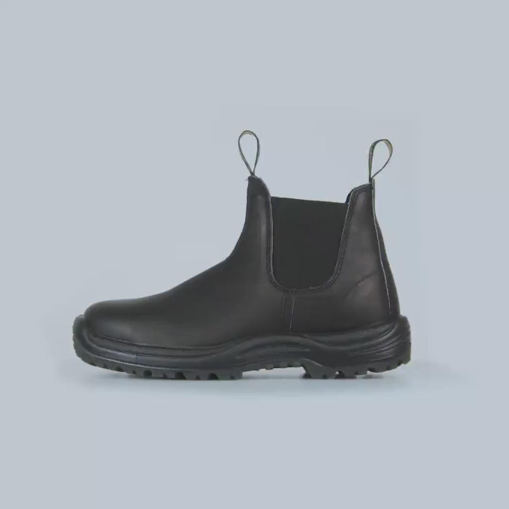 Black Premium Leather Chelsea Boots, Work Series 179 - Blundstone