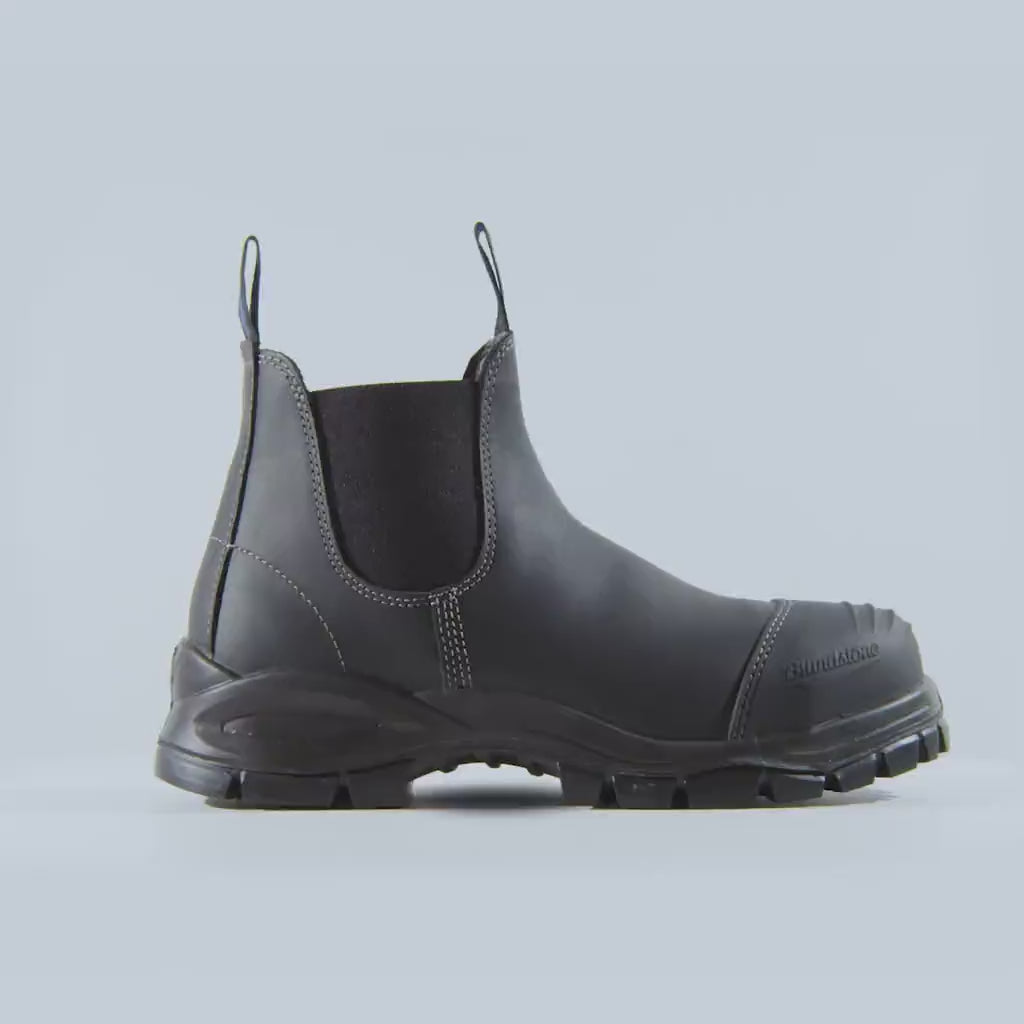 Black Leather Work Boots, Unisex Extreme Series 990 - Blundstone