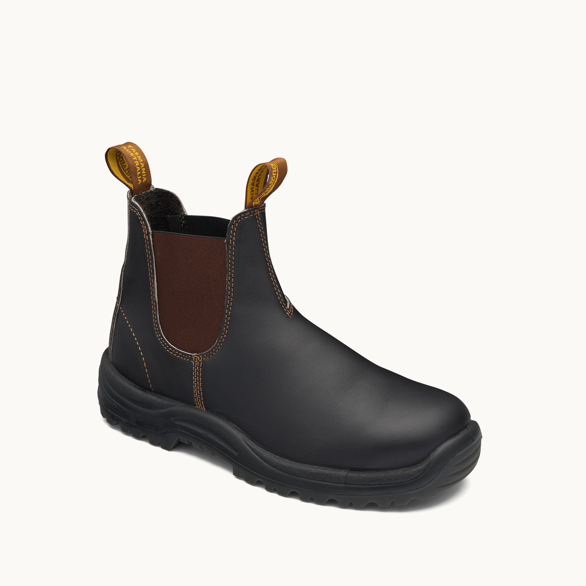 Stout Brown Premium Leather Chelsea Boots, Work Series 172