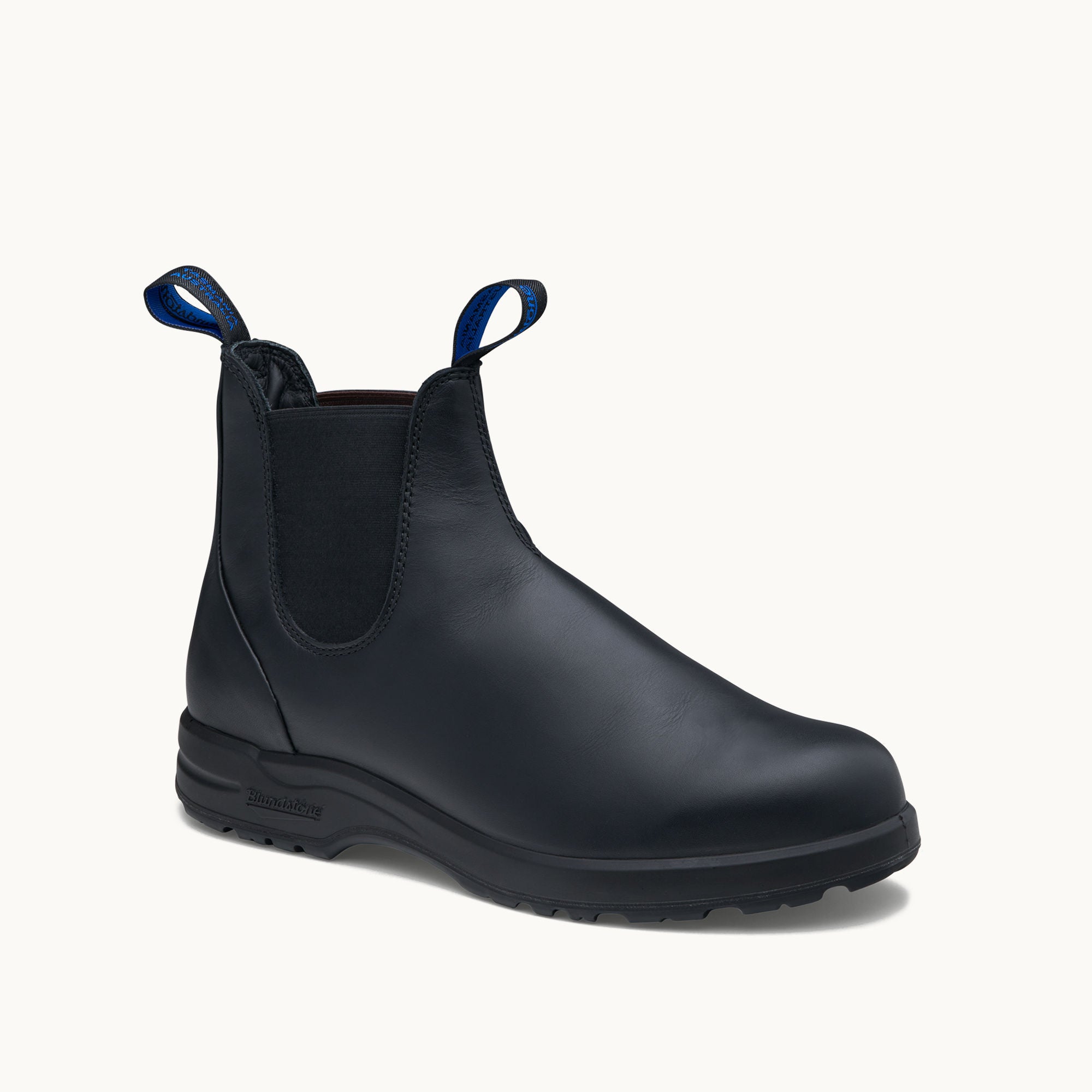 Black Premium Waterproof Leather Chelsea Boots, Men's All-Terrain