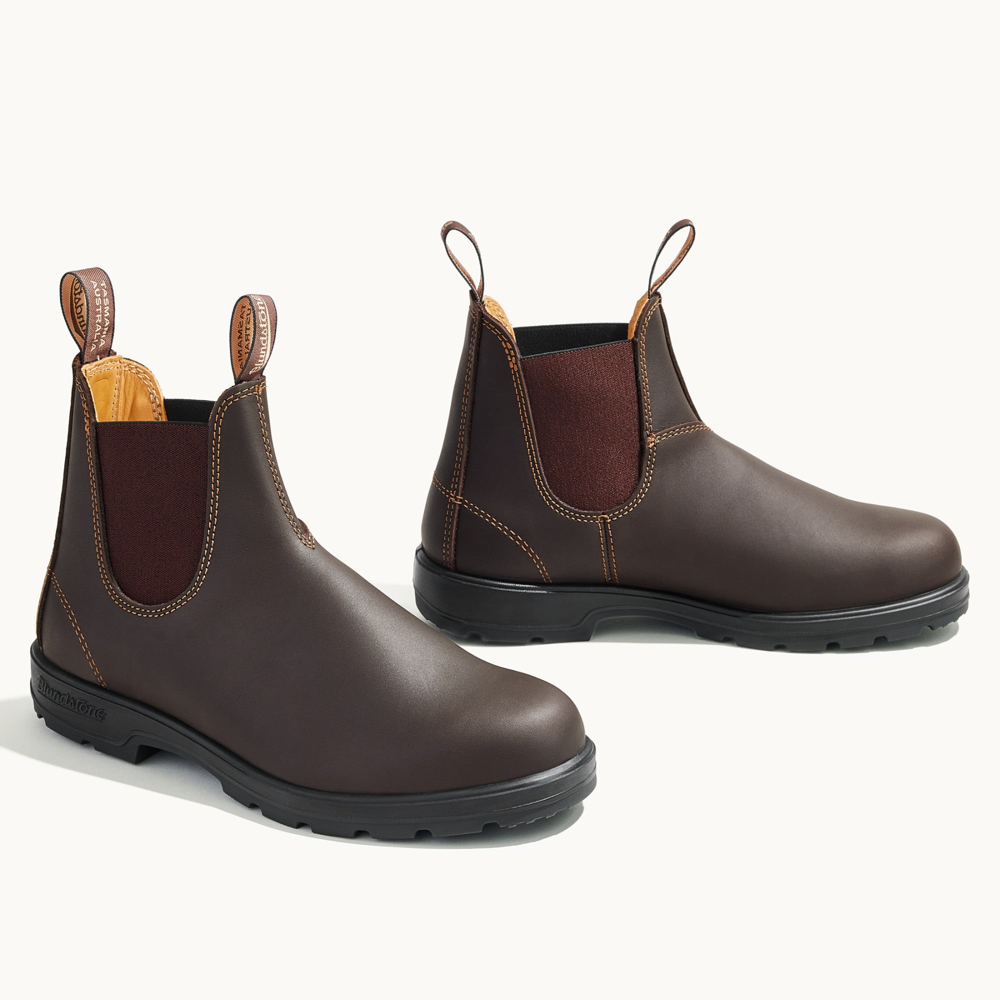 Walnut Brown Premium Leather Chelsea Boots, Women's Classics 550