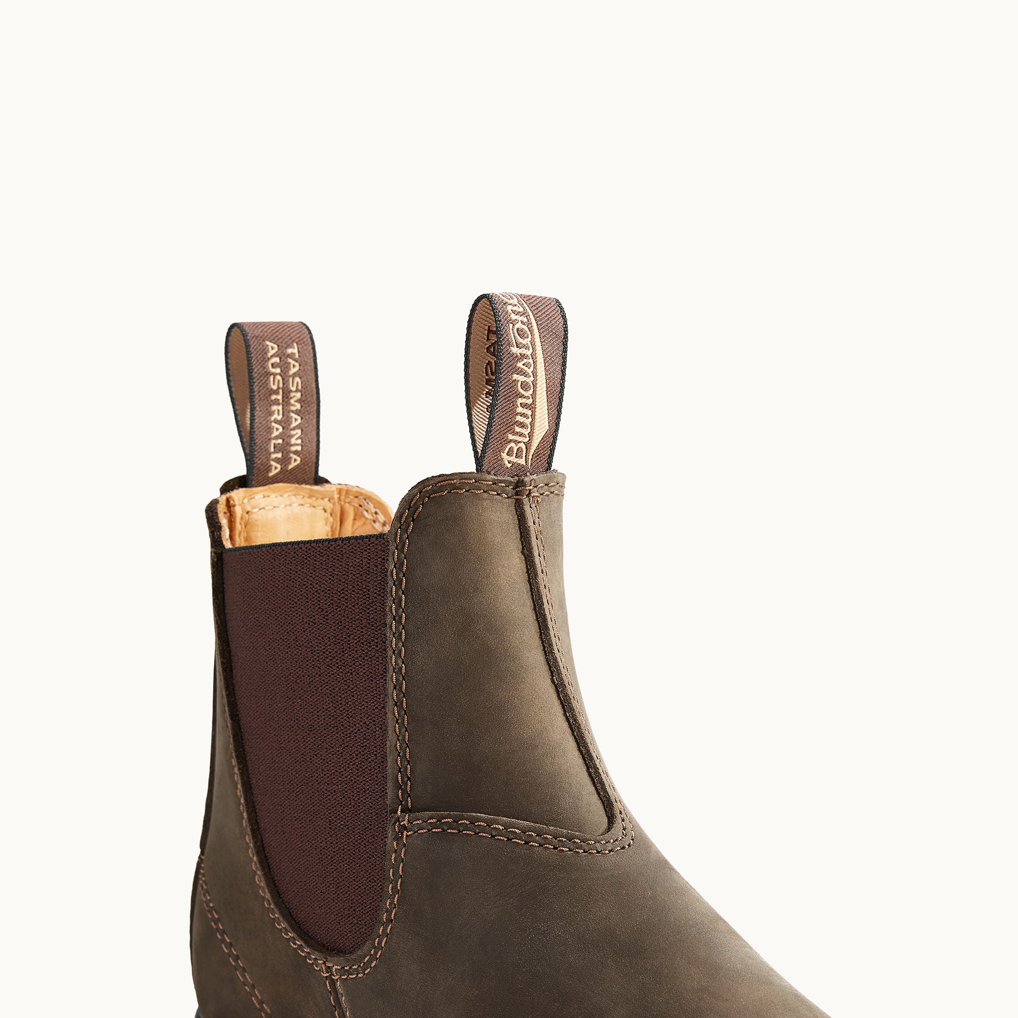 Rustic Brown Leather Chelsea Boots, Men's Dress 1306