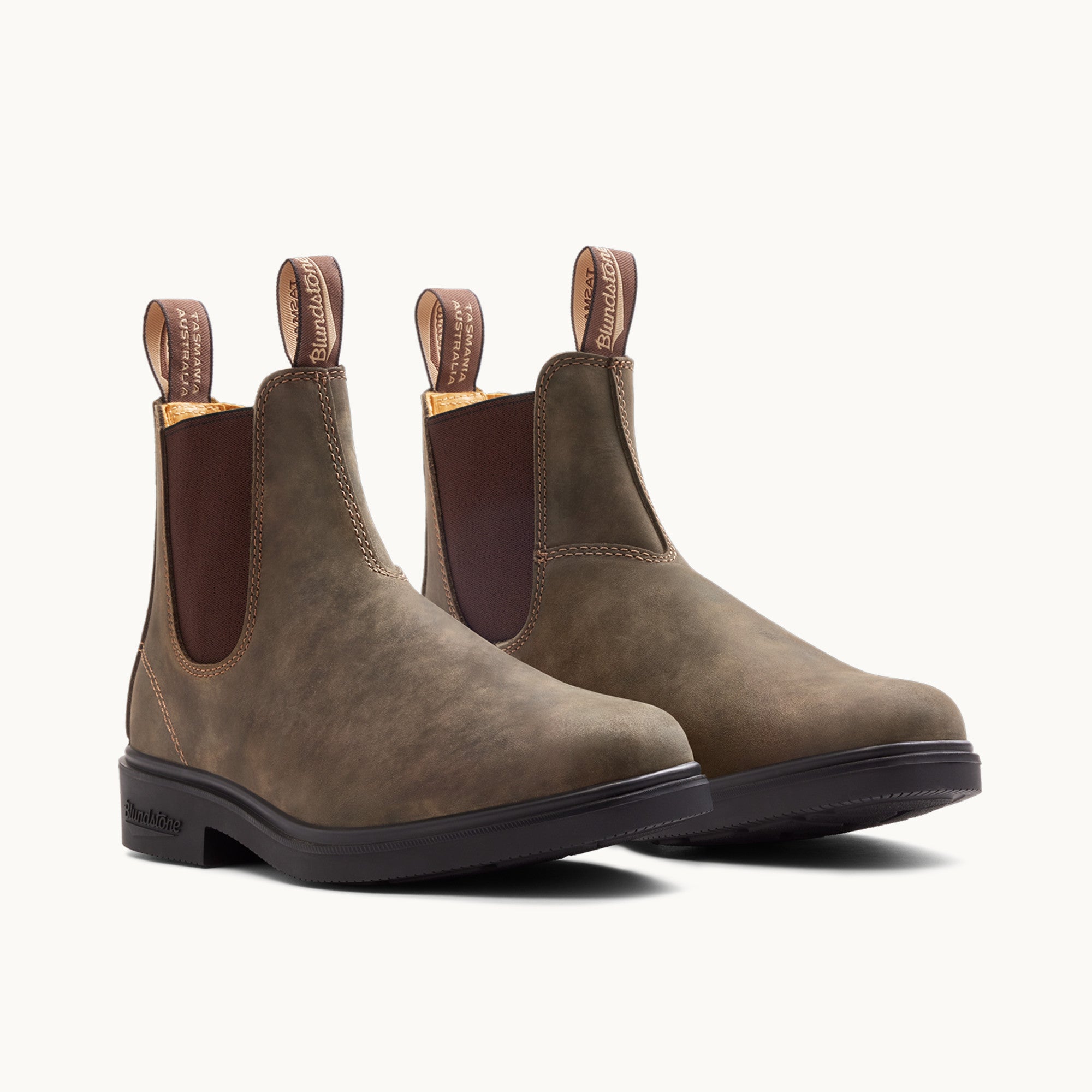 Blundstone Rustic Brown Leather Chelsea Boots, Men's Dress 1306