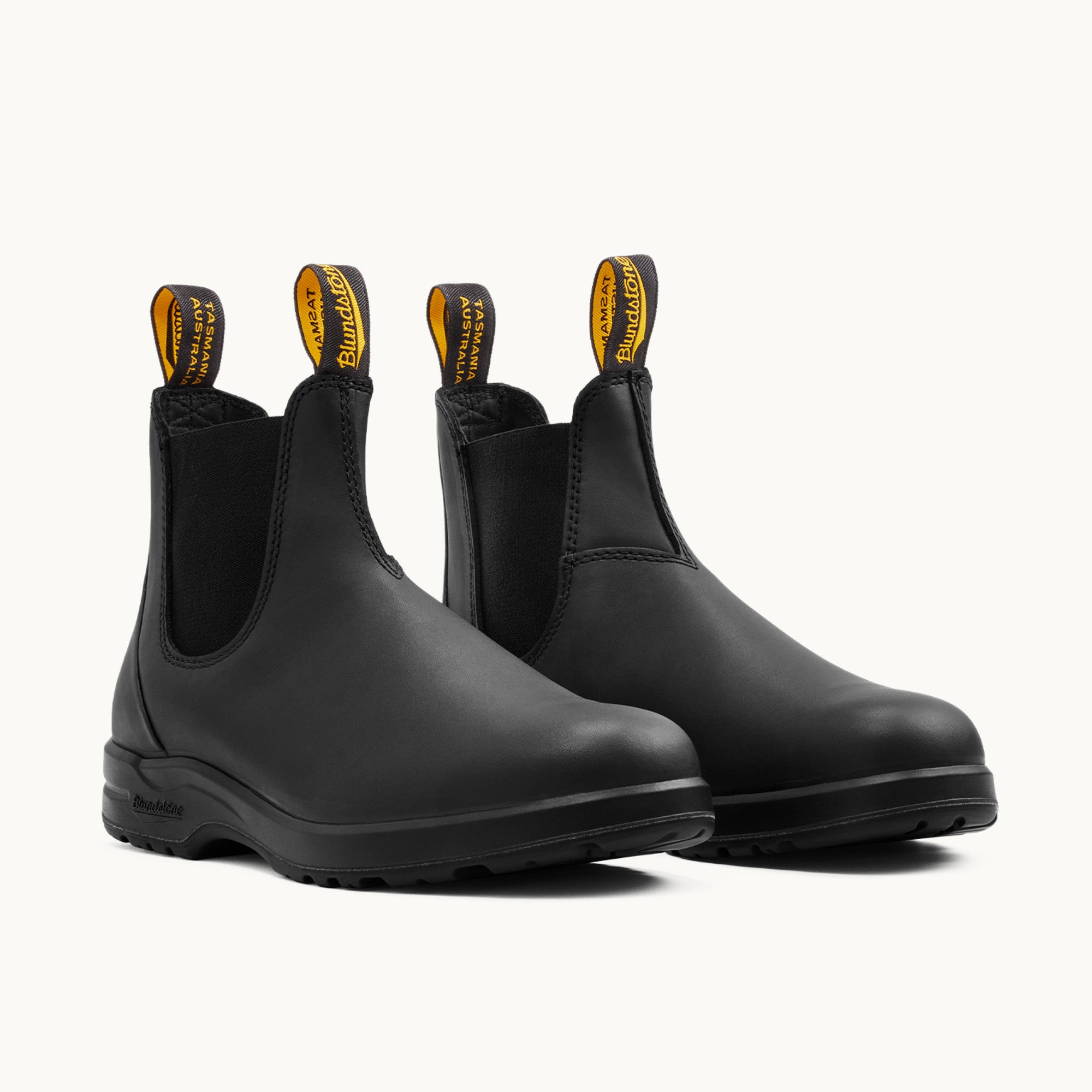Black Premium Leather Chelsea Boots, Men's All-Terrain 2058