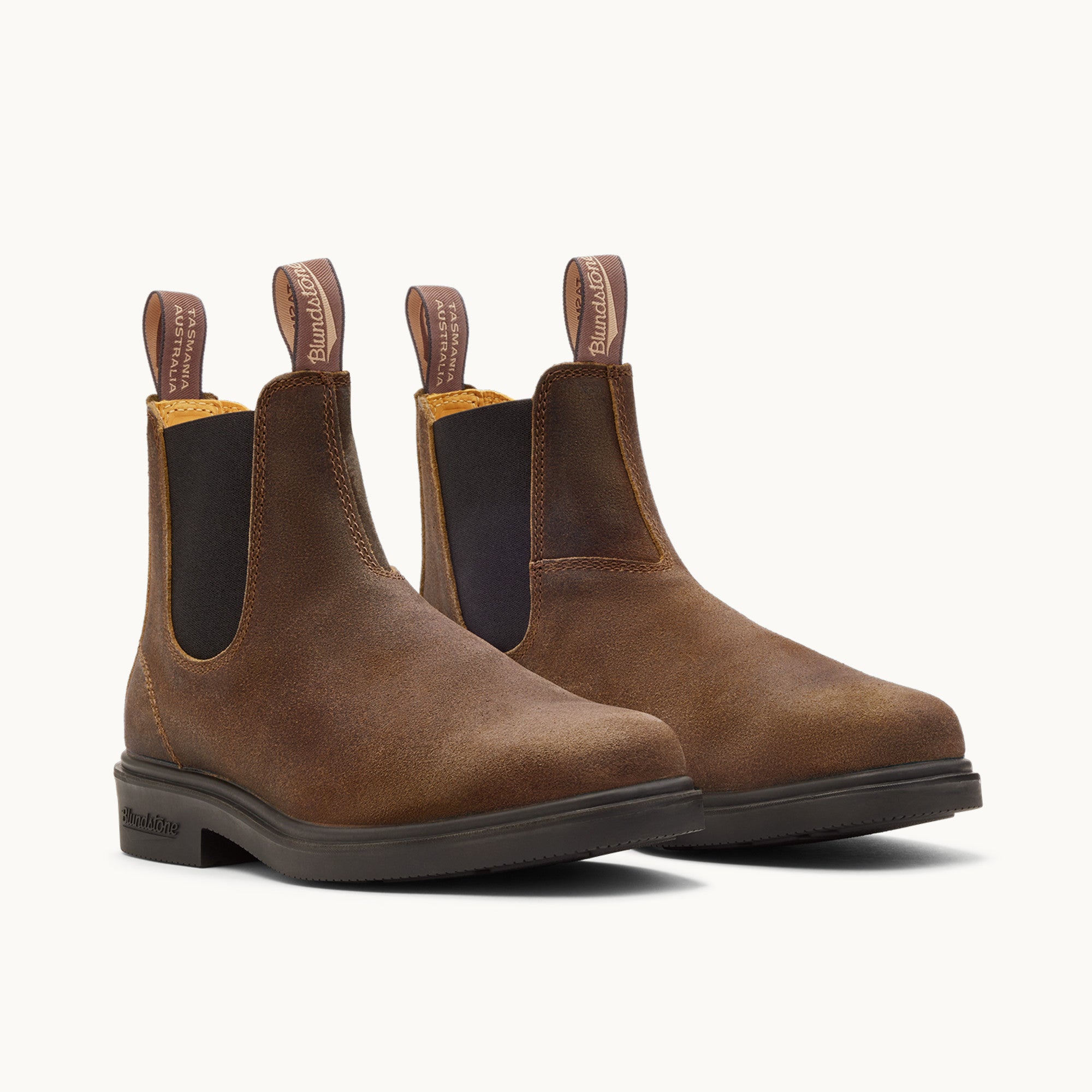 Tobacco Suede Suede Leather Chelsea Boots, Men's Dress 2581