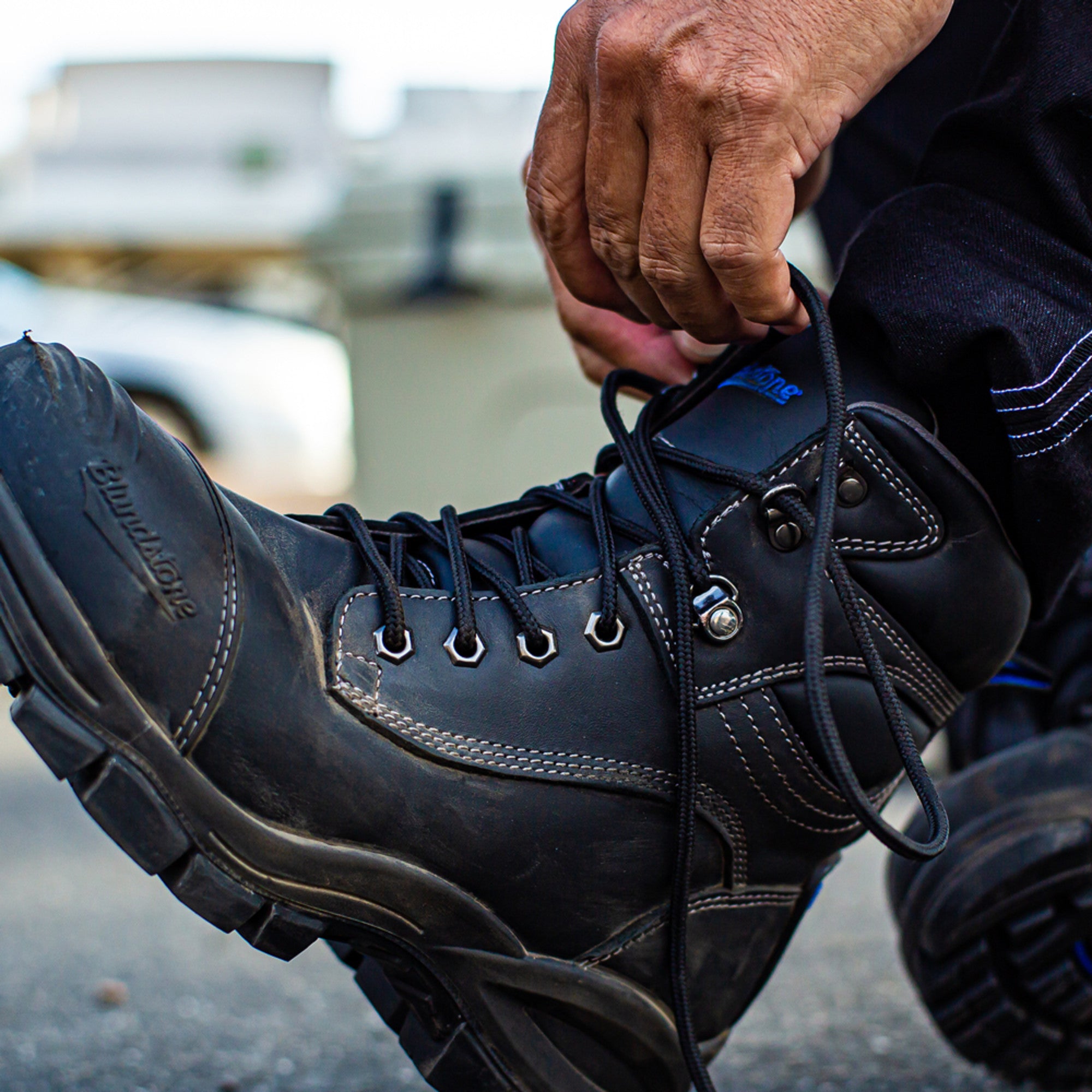 Black Premium Leather Zip Up Boots, Work Series 997 - Blundstone